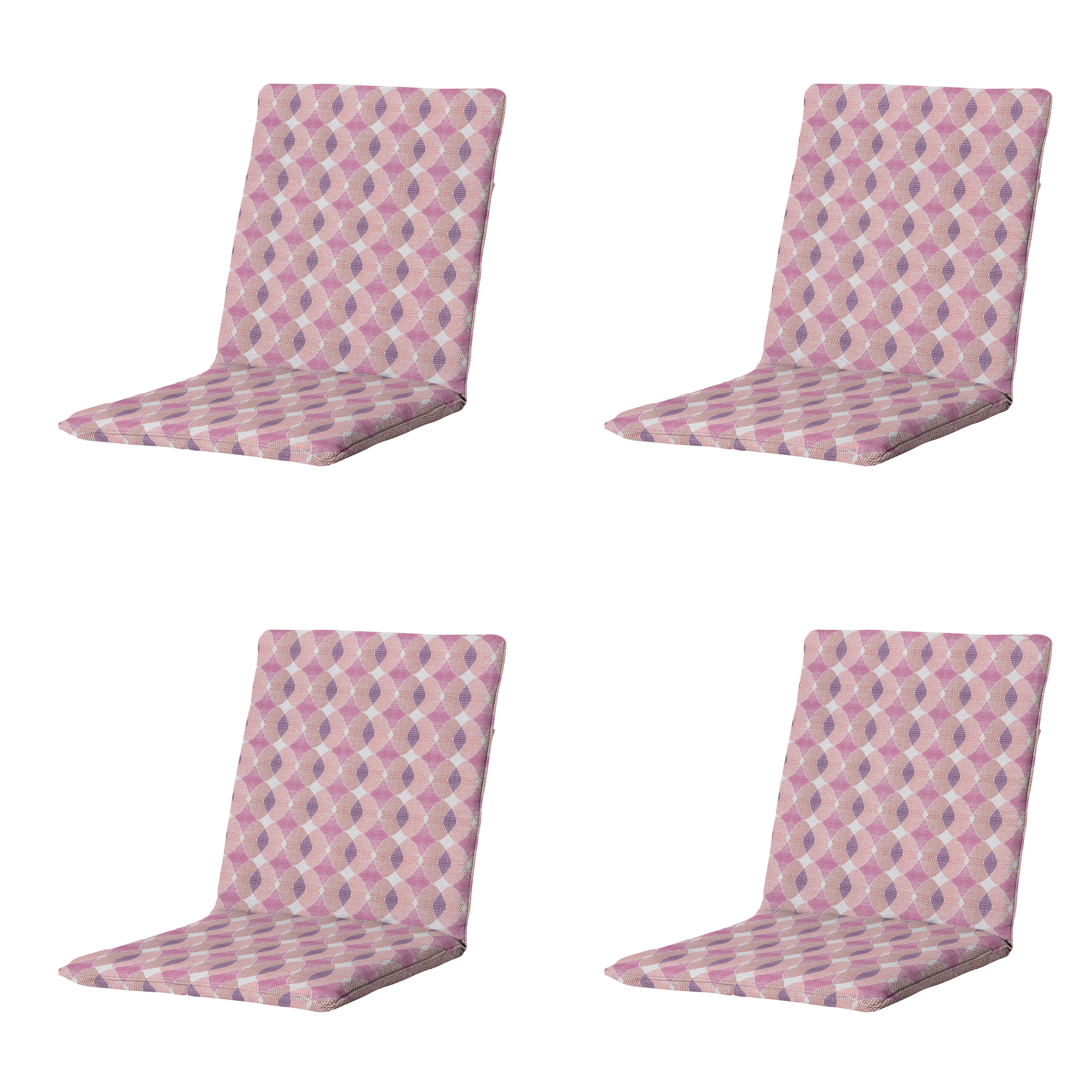 Madison stapelstoelkussen Rae - paars - 97x49x5cm - set van 4