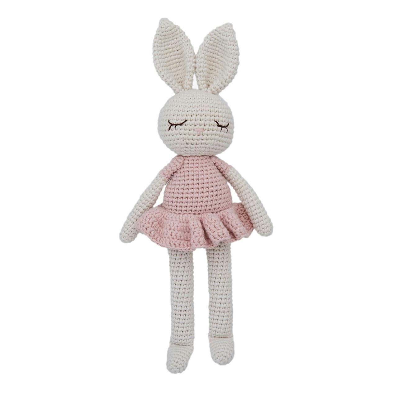 - Doudou en crochet lapin  Rose
