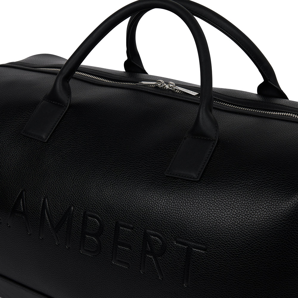 The June - Black Vegan Leather Travel Bag