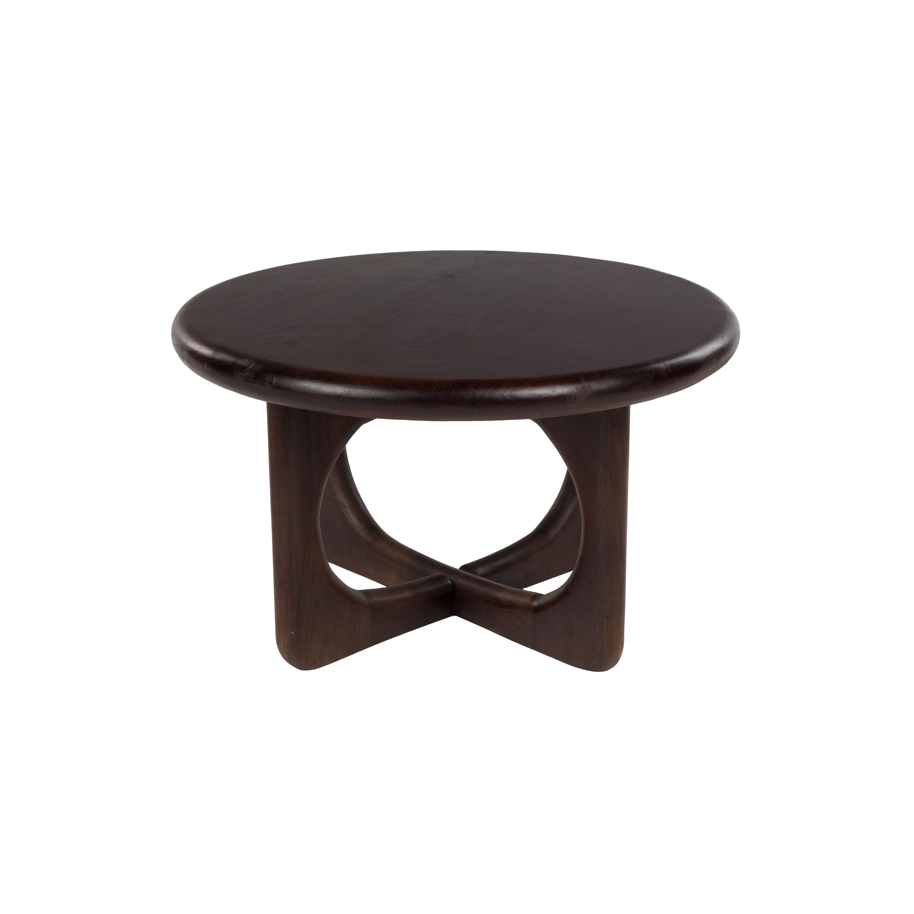 Housecraft Living Jani Salontafel Rond 60 cm Mangohout Donkerbruin