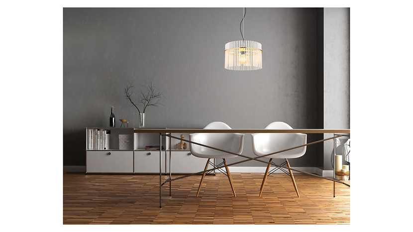 Lampa wisząca Gorley szklana złota