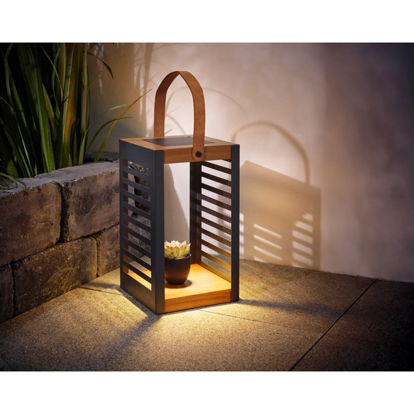 Solarlaterne »Capas«, BxHxL: 22 x 35 x 22 cm, warmweiß