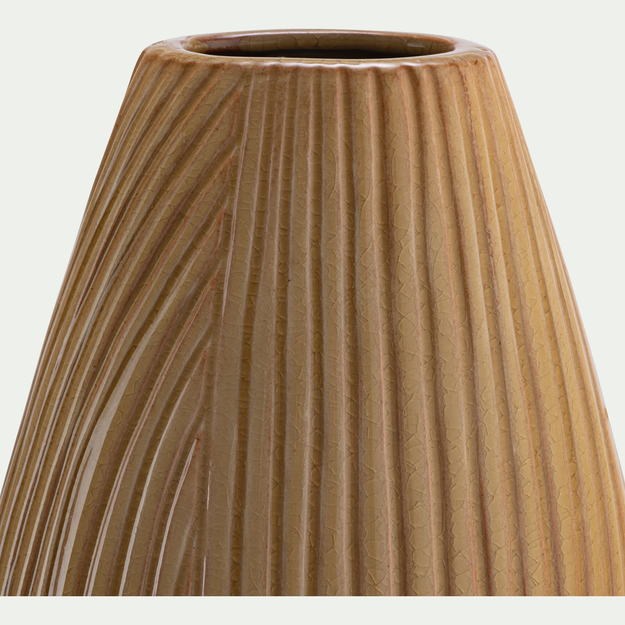LYAS - Vase classique en faïence H37cm - beige