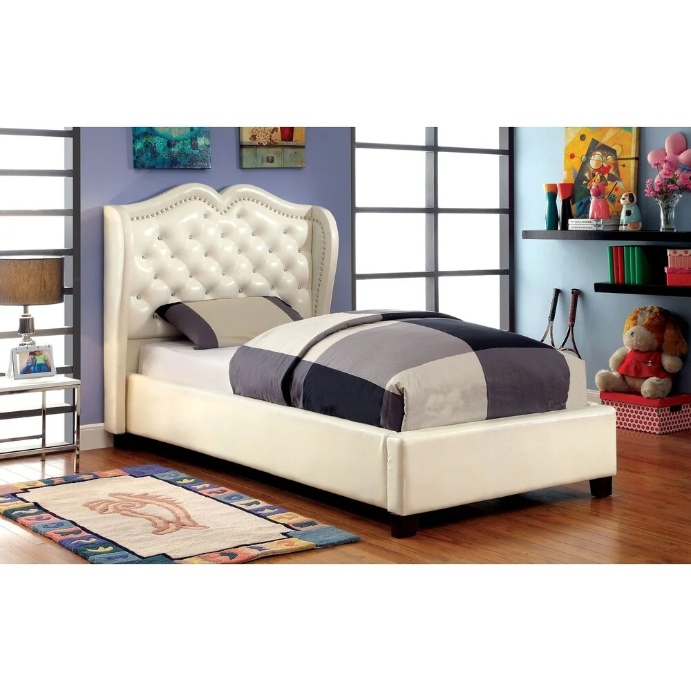 Williams Home Furnishing Monroe Eastern King Bed in Ivory Finish