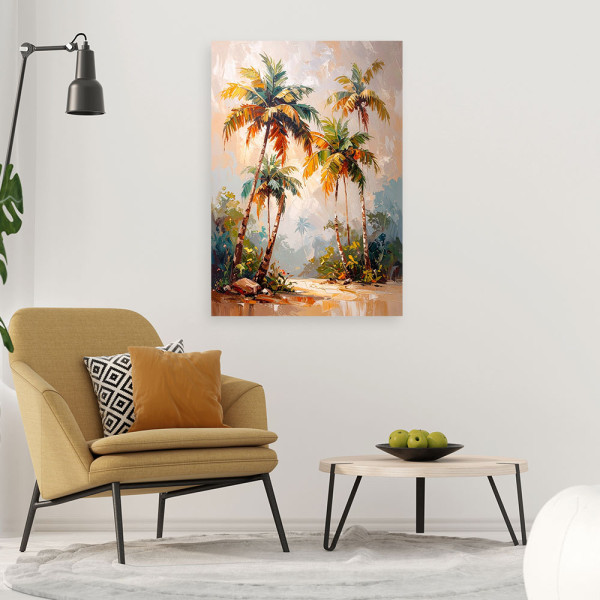 Feeby Obraz do salonu, Krajobraz Drzewa Palmowe Dżungla 40x60