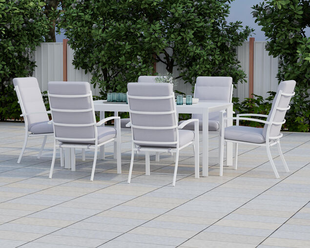 Jette 6 Seater Dining Setting Bundle - Bone