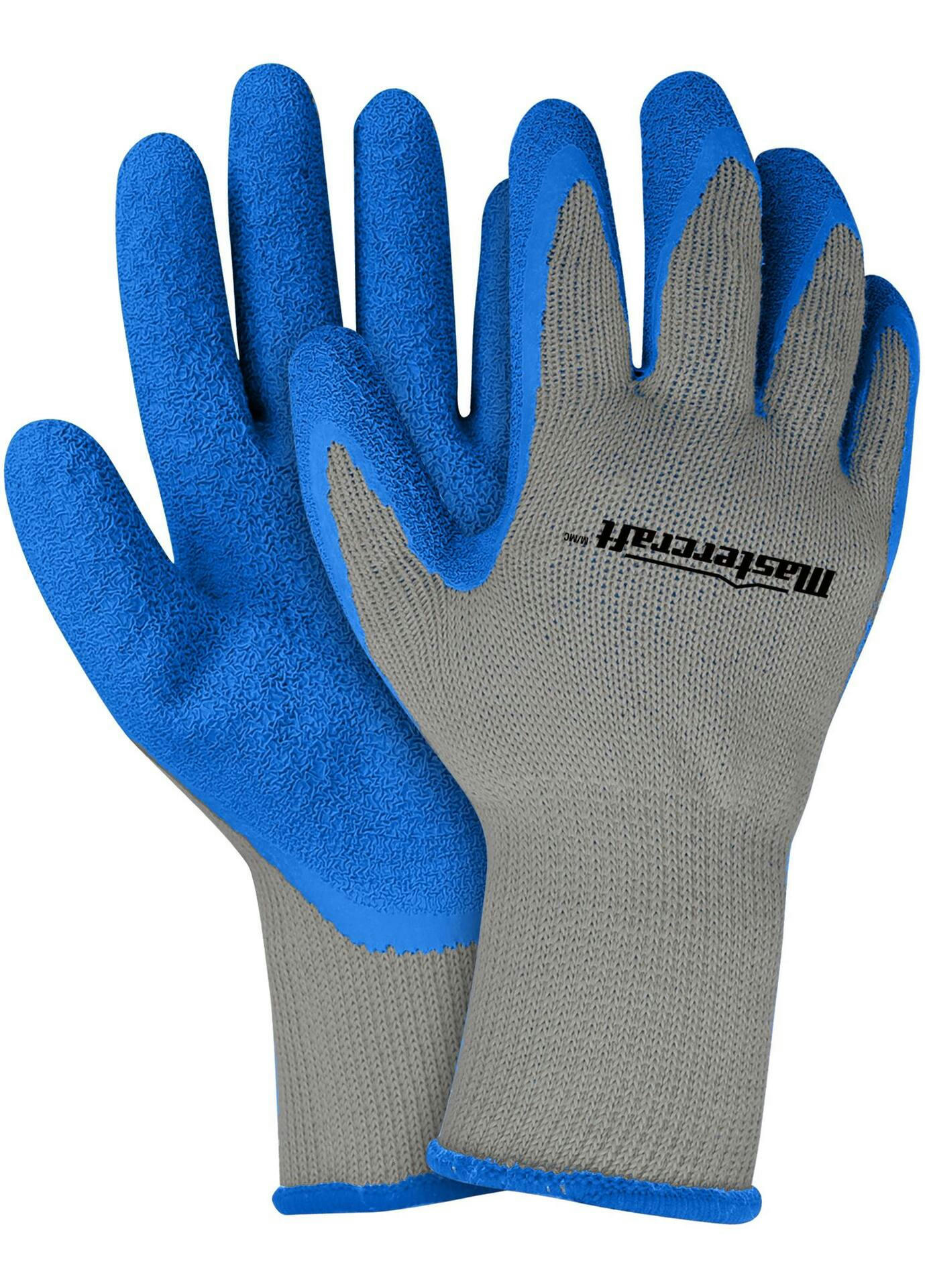 Mastercraft Latex Elastic Cuff Glove, White/Blue, Assorted Sizes