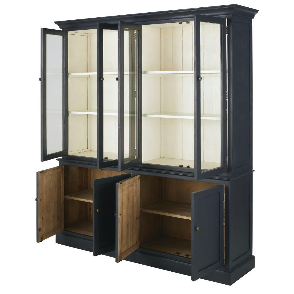 Ionesco - Vaisselier 8 portes gris anthracite