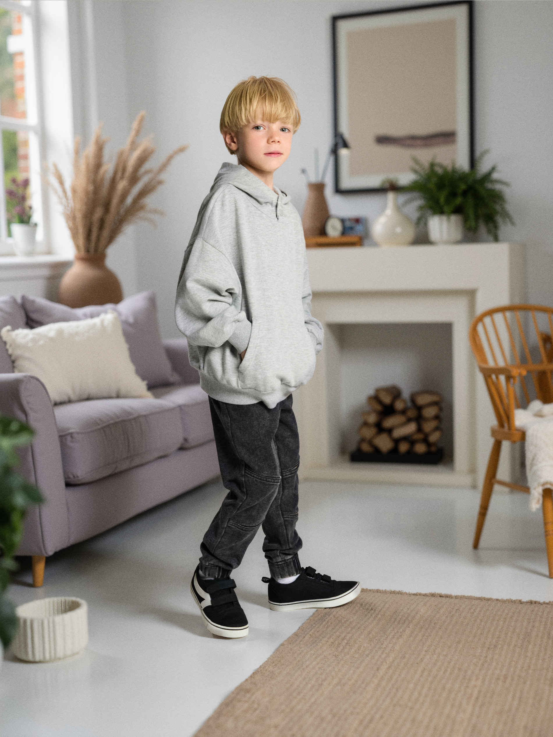 Spodnie jogger z efektem sprania