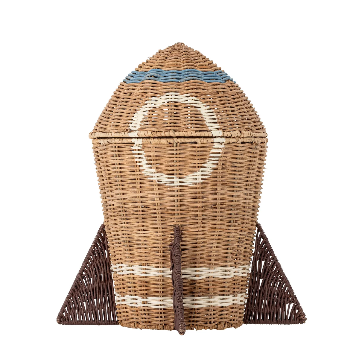 Bloomingville Mini - Space Korb mit Deckel, H 35 cm, Rattan natur