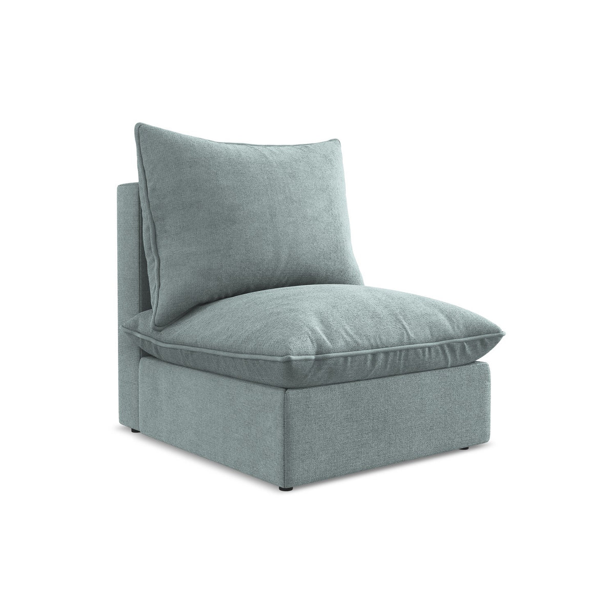 LaMiaSofa Bankmodule midden Ravenna - textuurstof - jeans - 75x90x77
