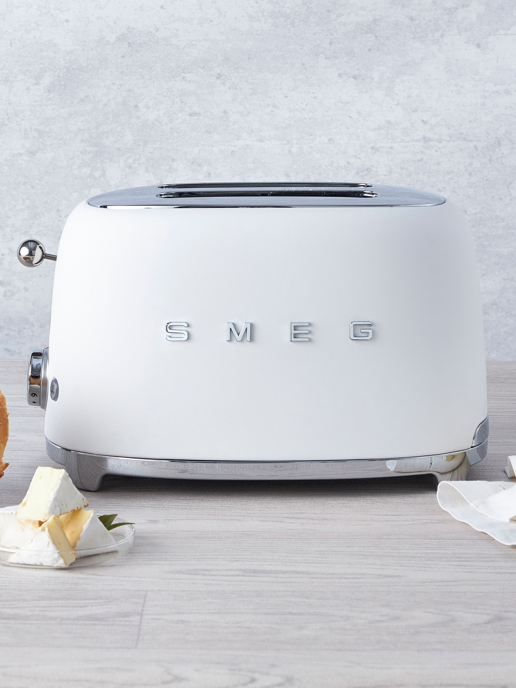 White Matt 2 Slice Toaster