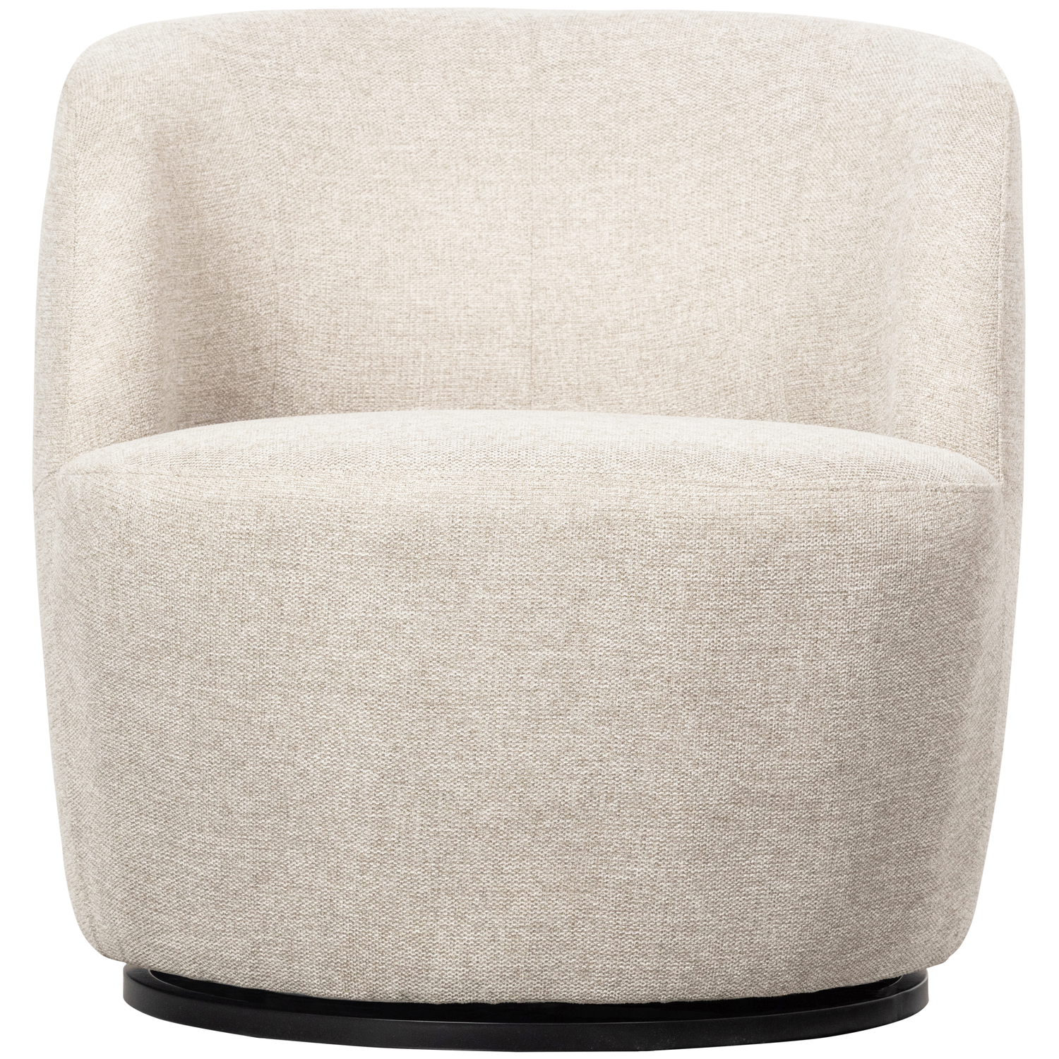 WOOOD draaibare fauteuil Serra - Polyester - Off White - 68x70x77