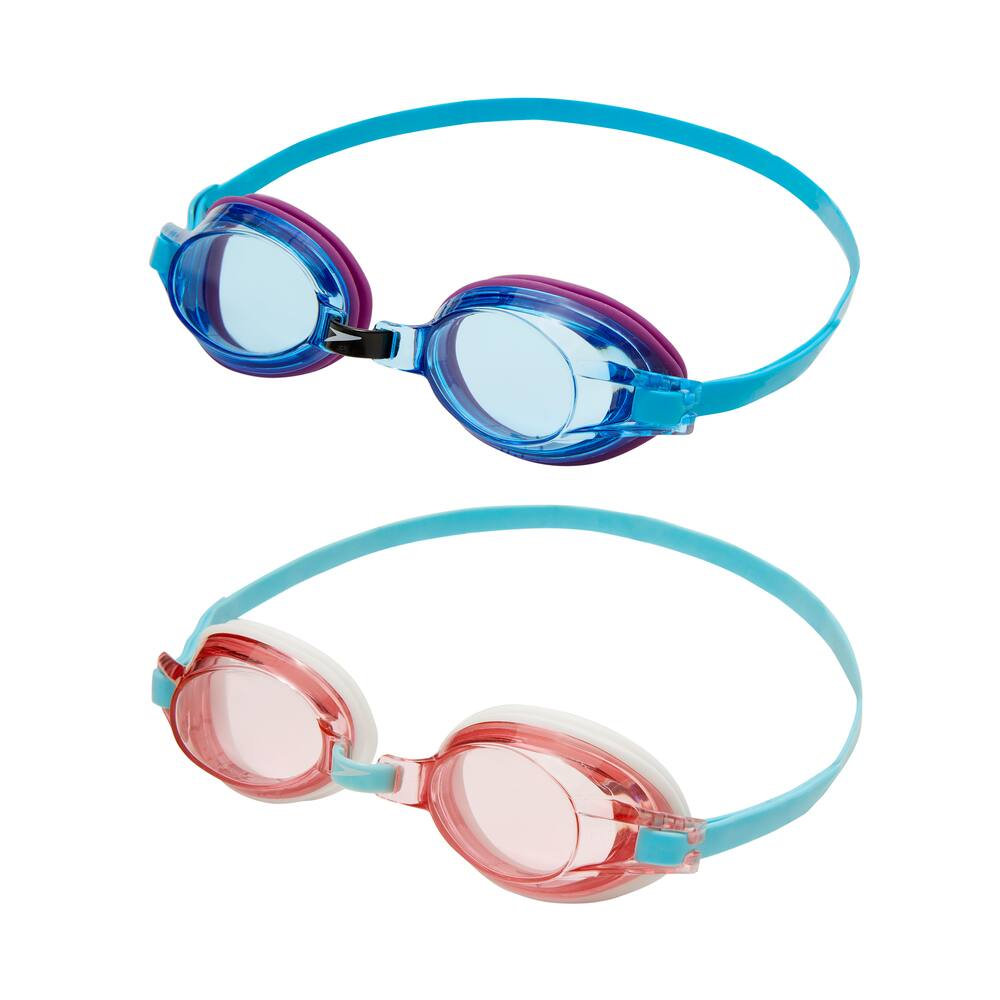 Speedo Splasher Anti-Fog UV-Protected Kids' Swim Goggles, Assorted Colours, 2-pk, Ages 3-8