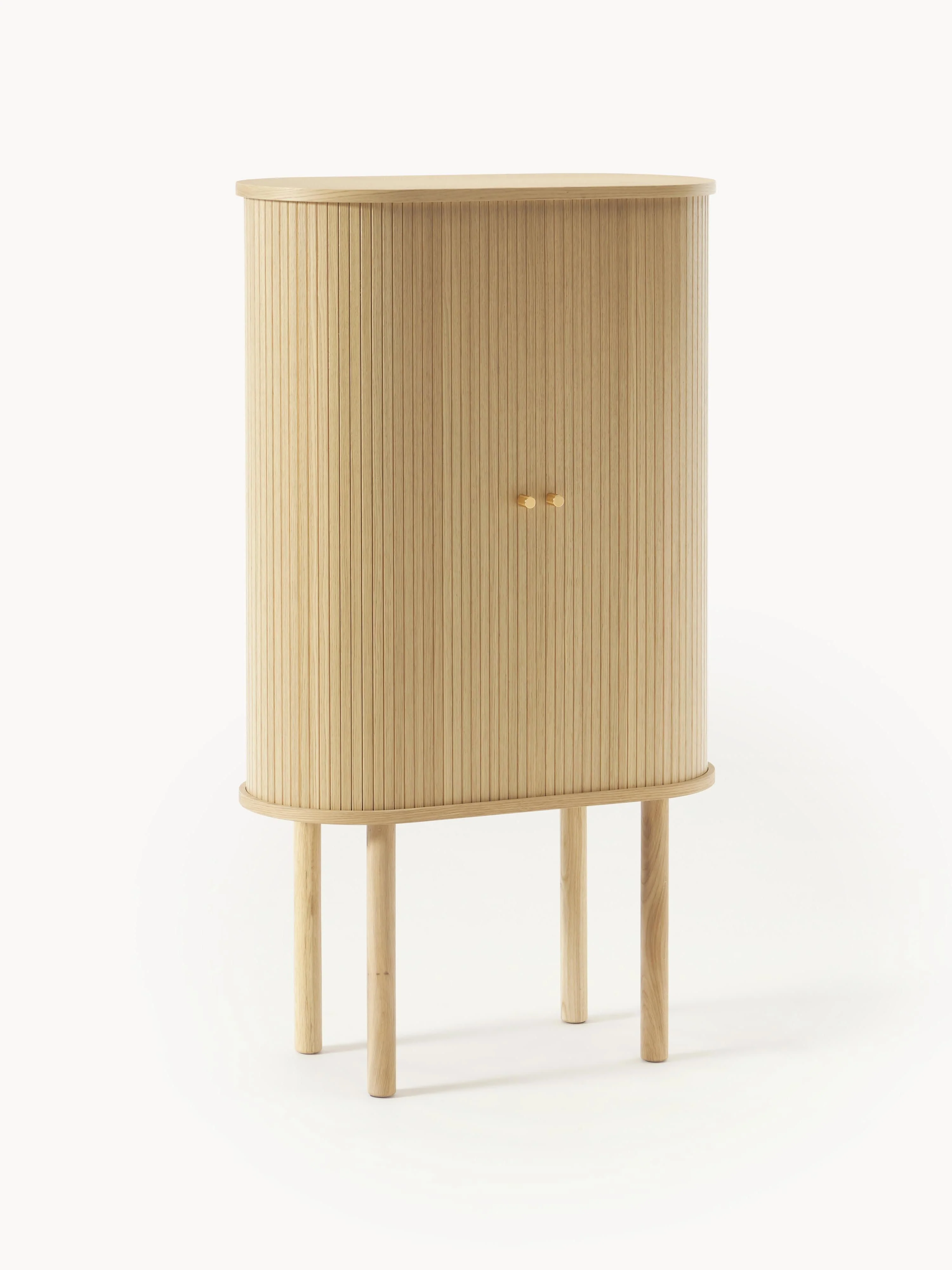 Highboard Calary mit geriffelter Front