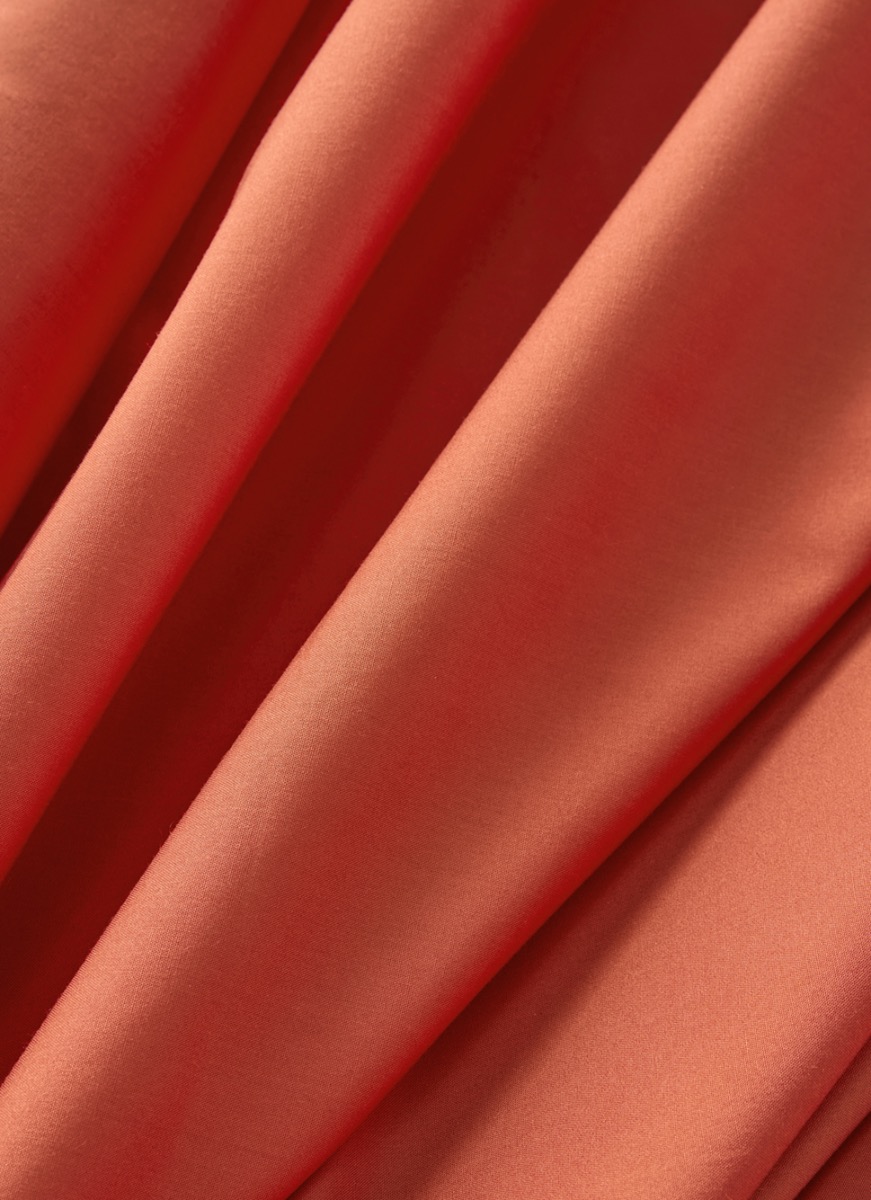 DRAP PLAT UNI EN PERCALE DE COTON TERRE