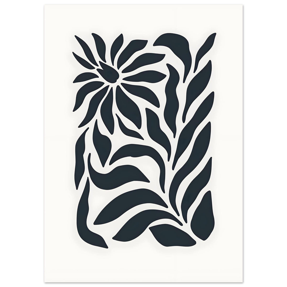 Artfulprints Poster Matisse - Flowers in silence  - 50x70 cm - Zwart / Wit