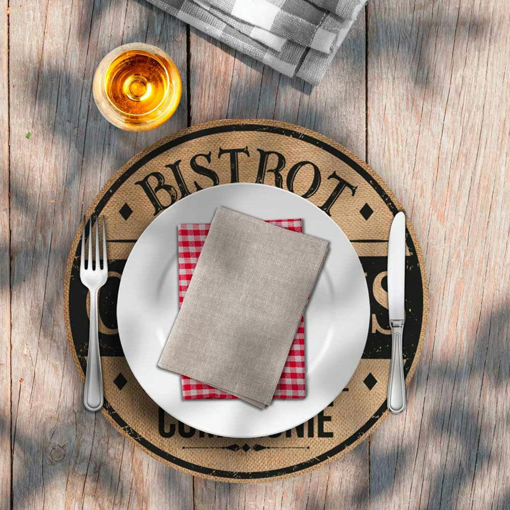 COPAINS - Set de table rond en toile de jute D38