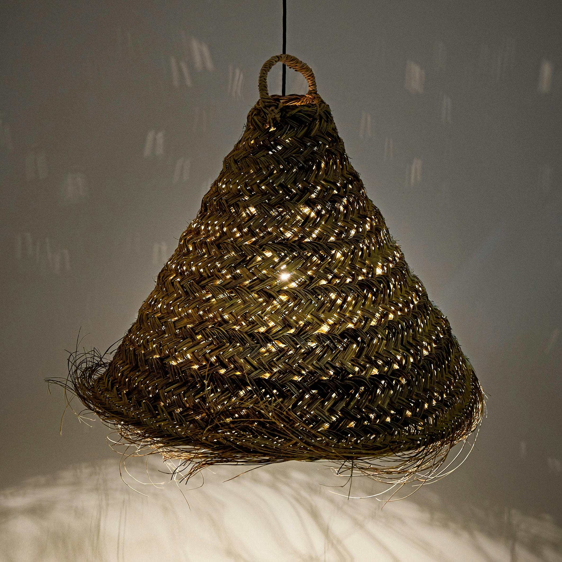 Suspension en feuille de palmier Ø60 cm, Wesoko