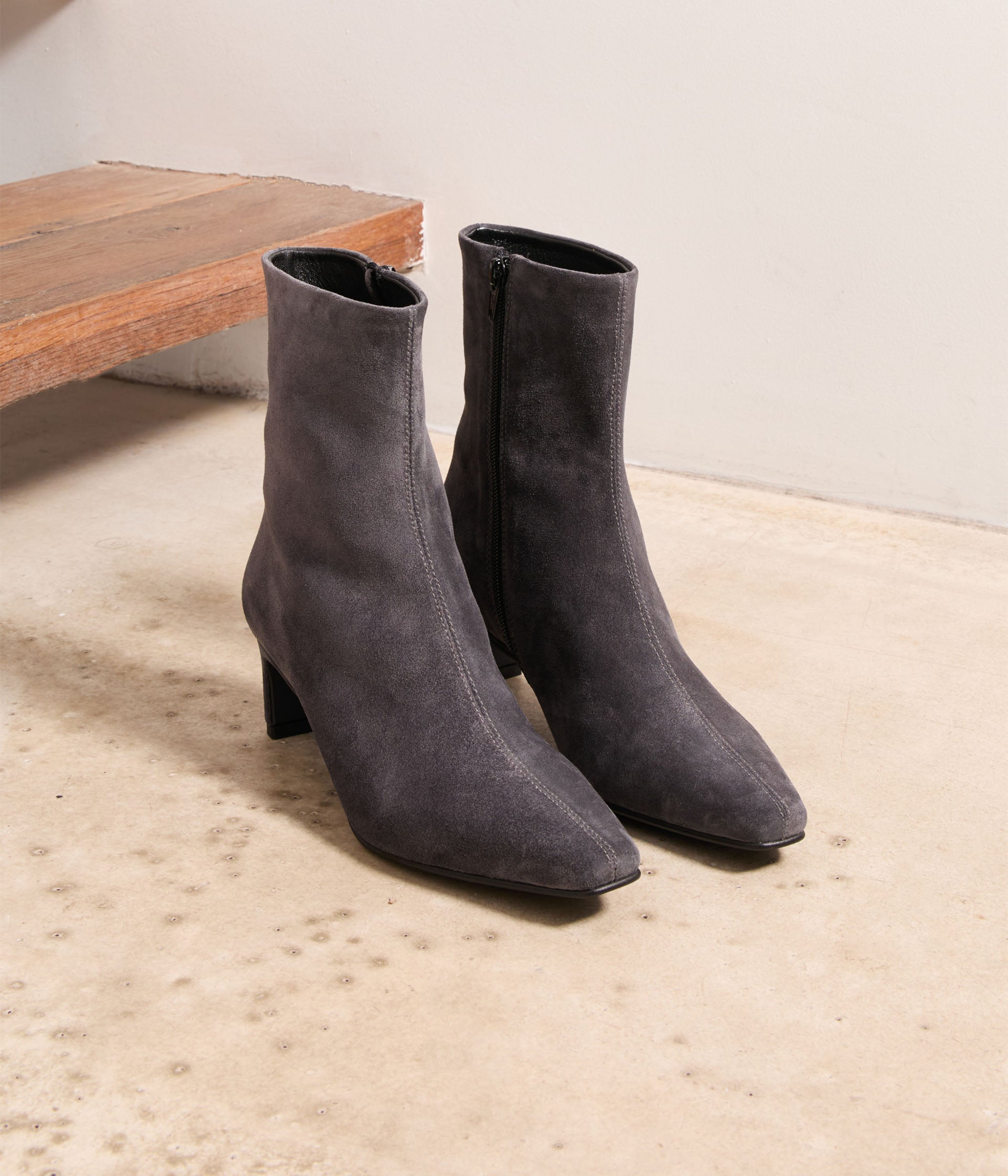 Boots velours ardoise Troy