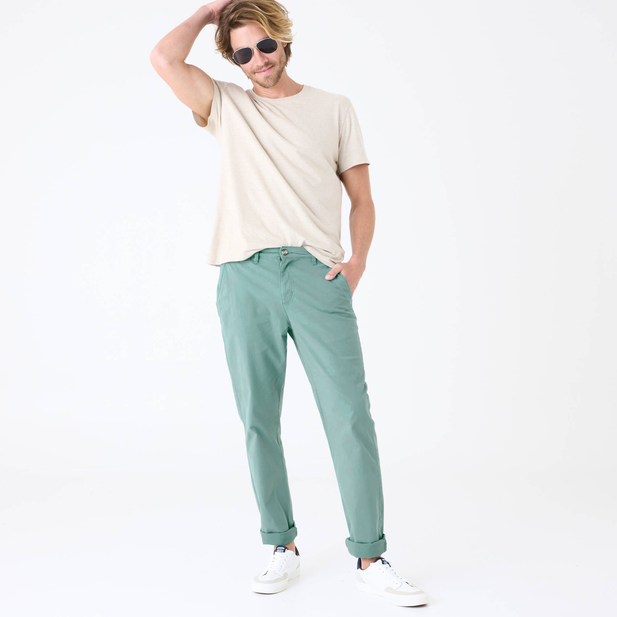 Pantalon chino toile sergé