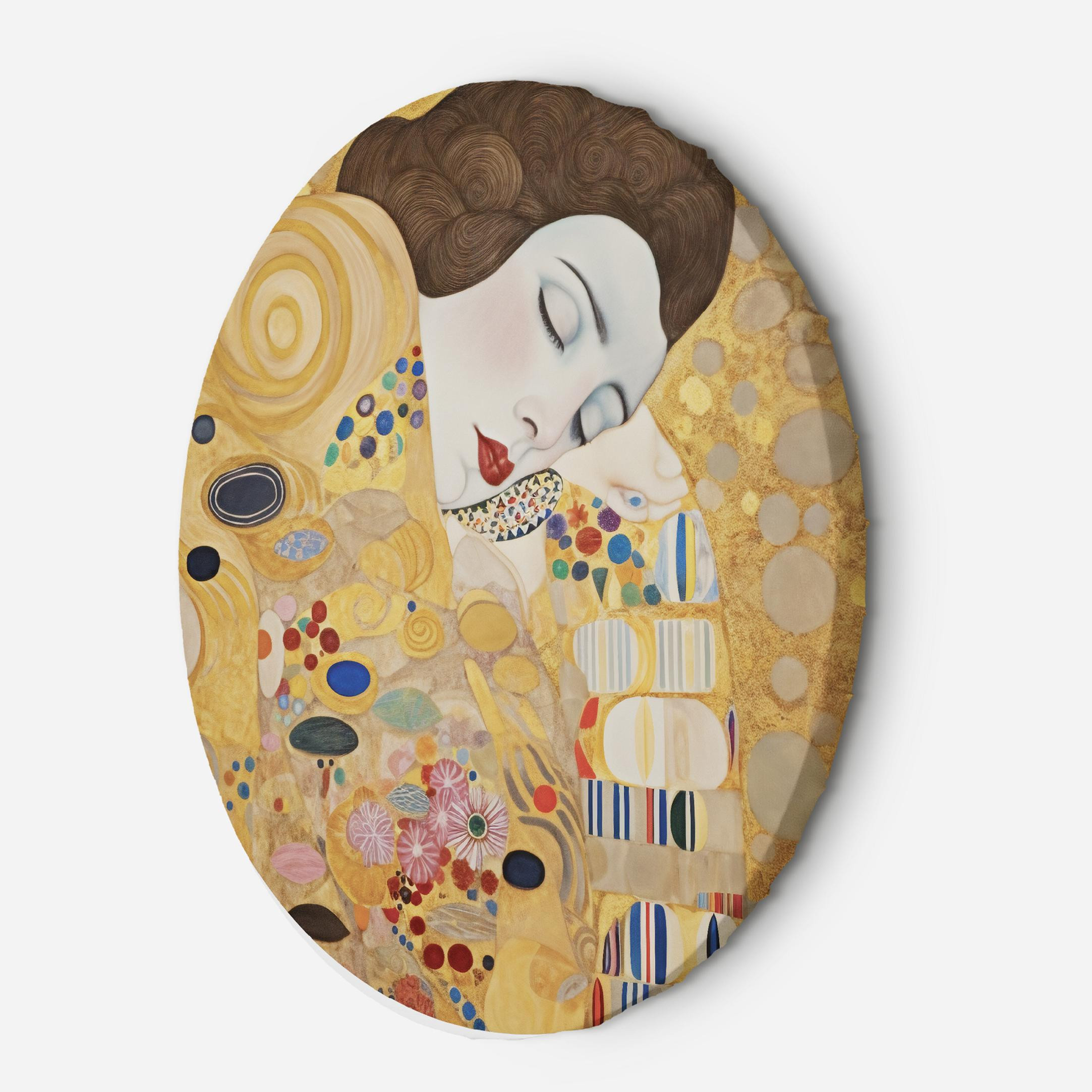 Feeby Okrągly obraz, - Kobieta portret abstrakcja - G. Klimt 40d