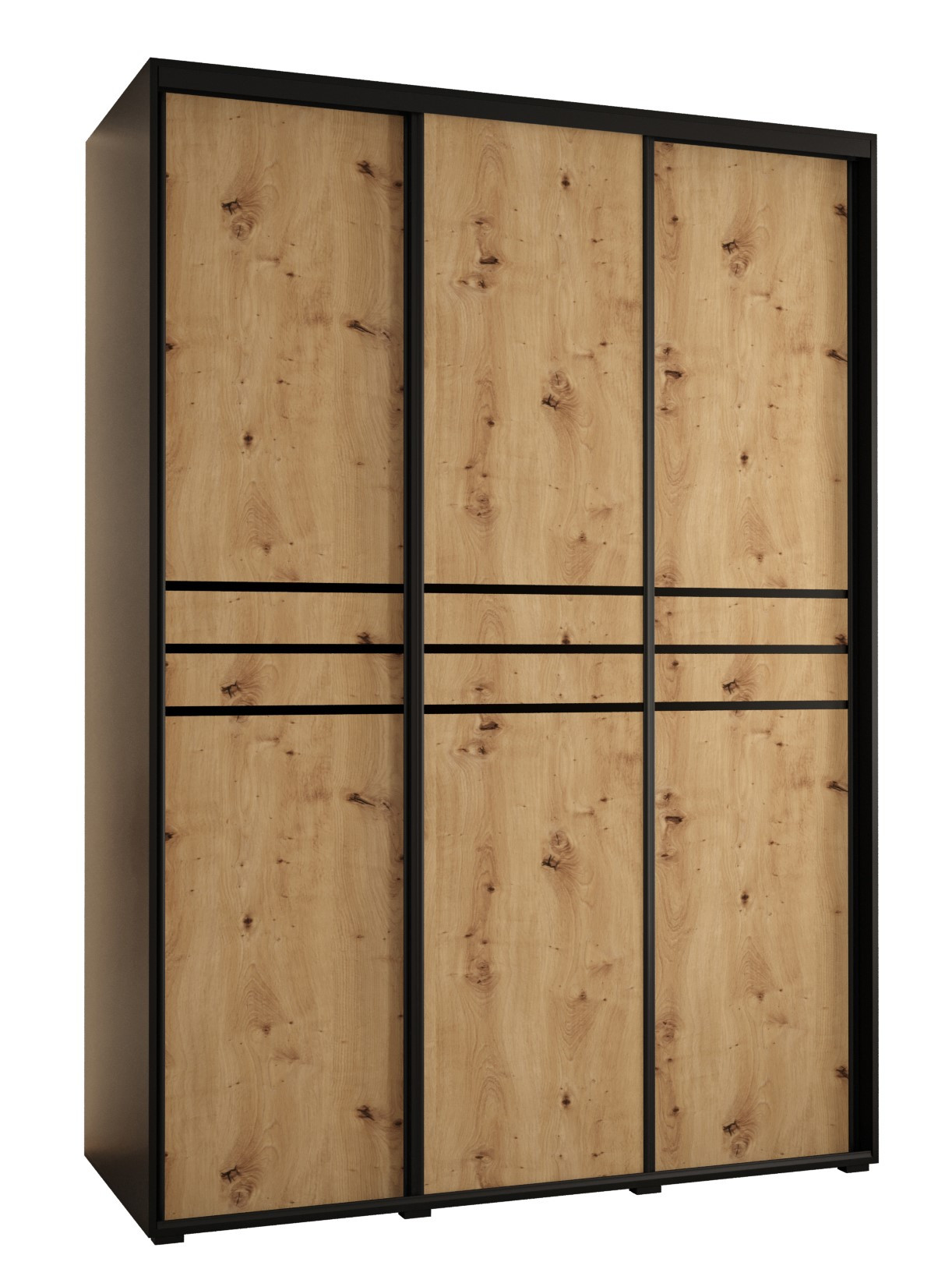 Szafa przesuwna 60 wysoka Davos 10 170 czarny artisan czarny