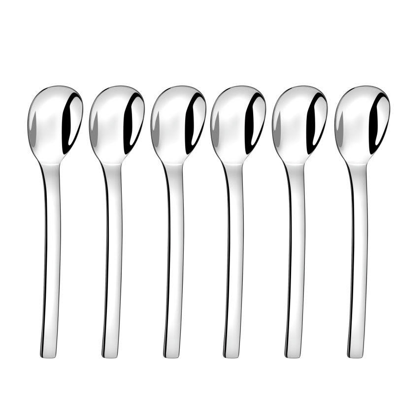 PIX'ELLE - Cuillère à café en Acier Inoxydable - Lot de 6