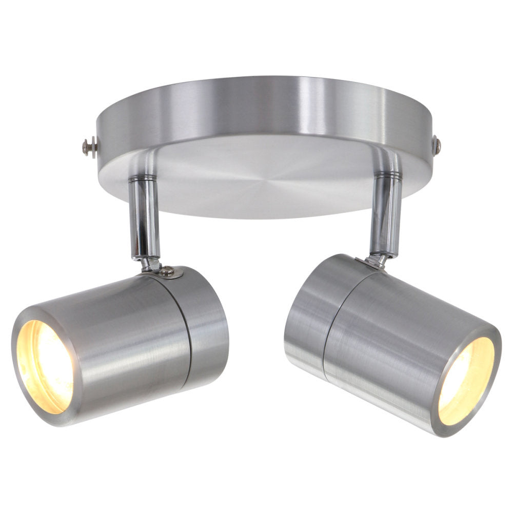 Mexlite spot upround - 2 lichts - 24x 15 cm - mat chroom