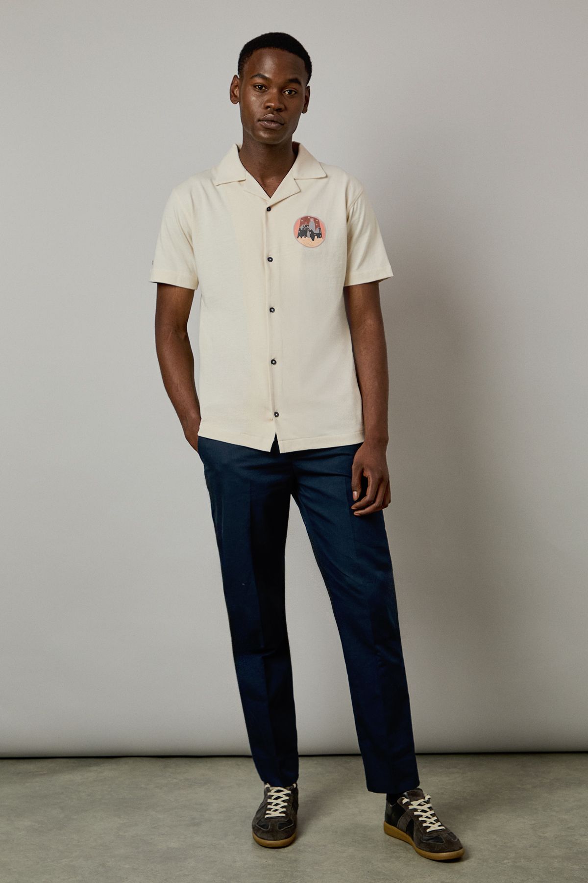 Burton Cream Sunrise Logo Short Sleeve Shirt