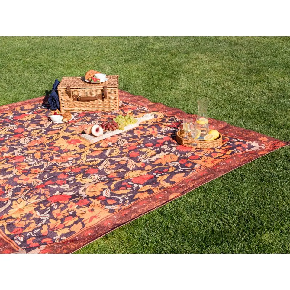 DILBAR - Picknickkleed - Lichtrood - 200 x 200 cm - Polyester