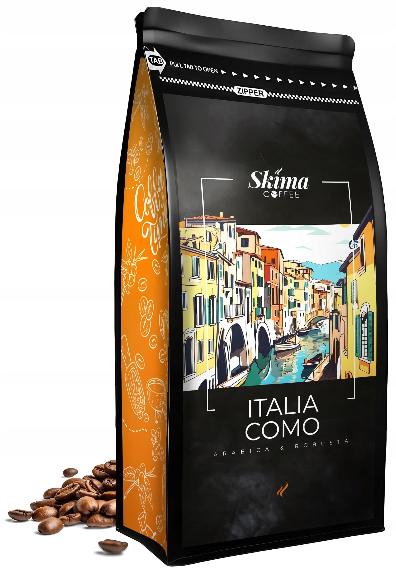 Kawa ziarnista 1kg Italia Como Świeżo Palona do ekspresu