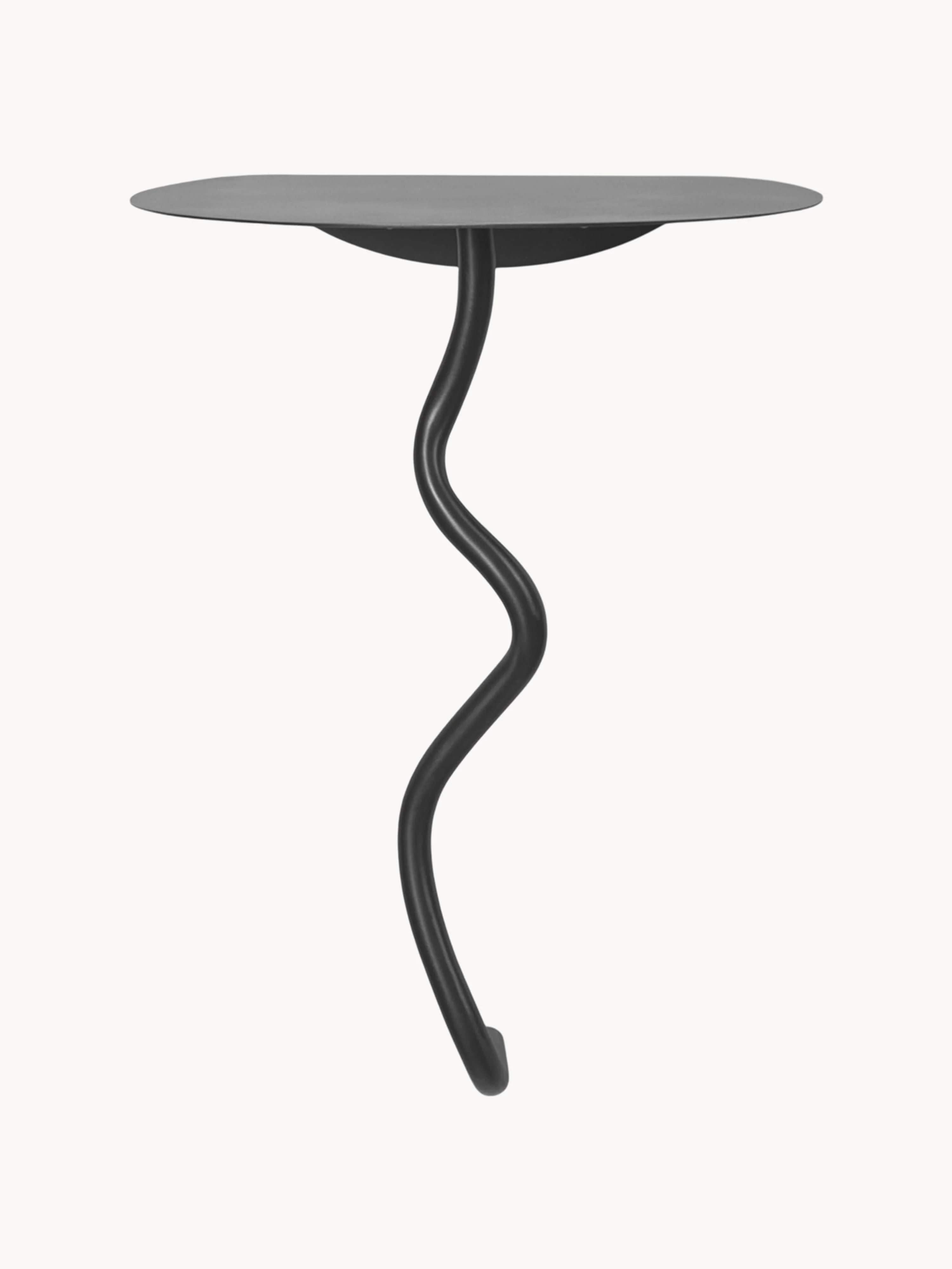 Wand-Beistelltisch Curvature aus Messing