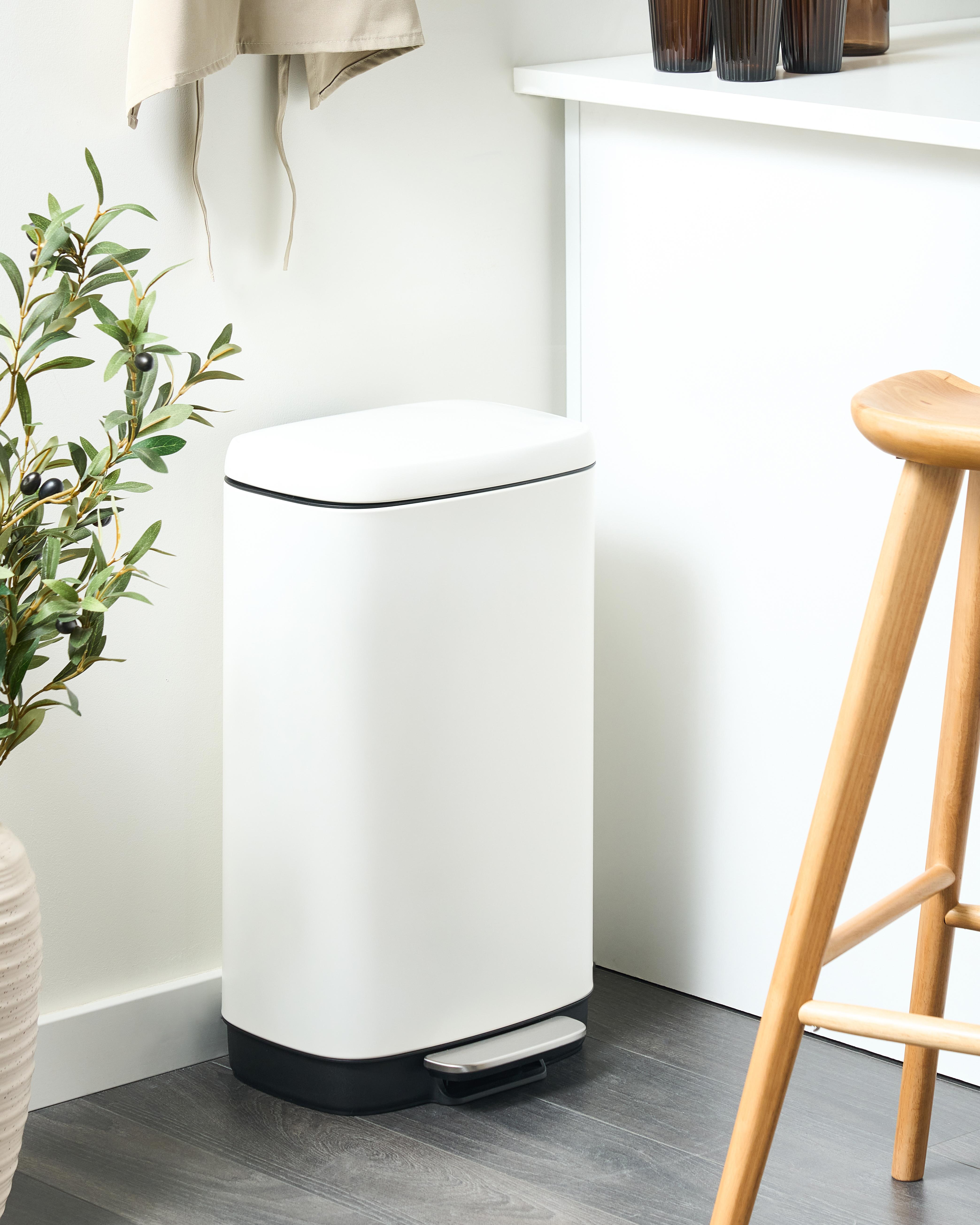 Pedal Waste Bin 30 L ECOCOLLECT Metal White