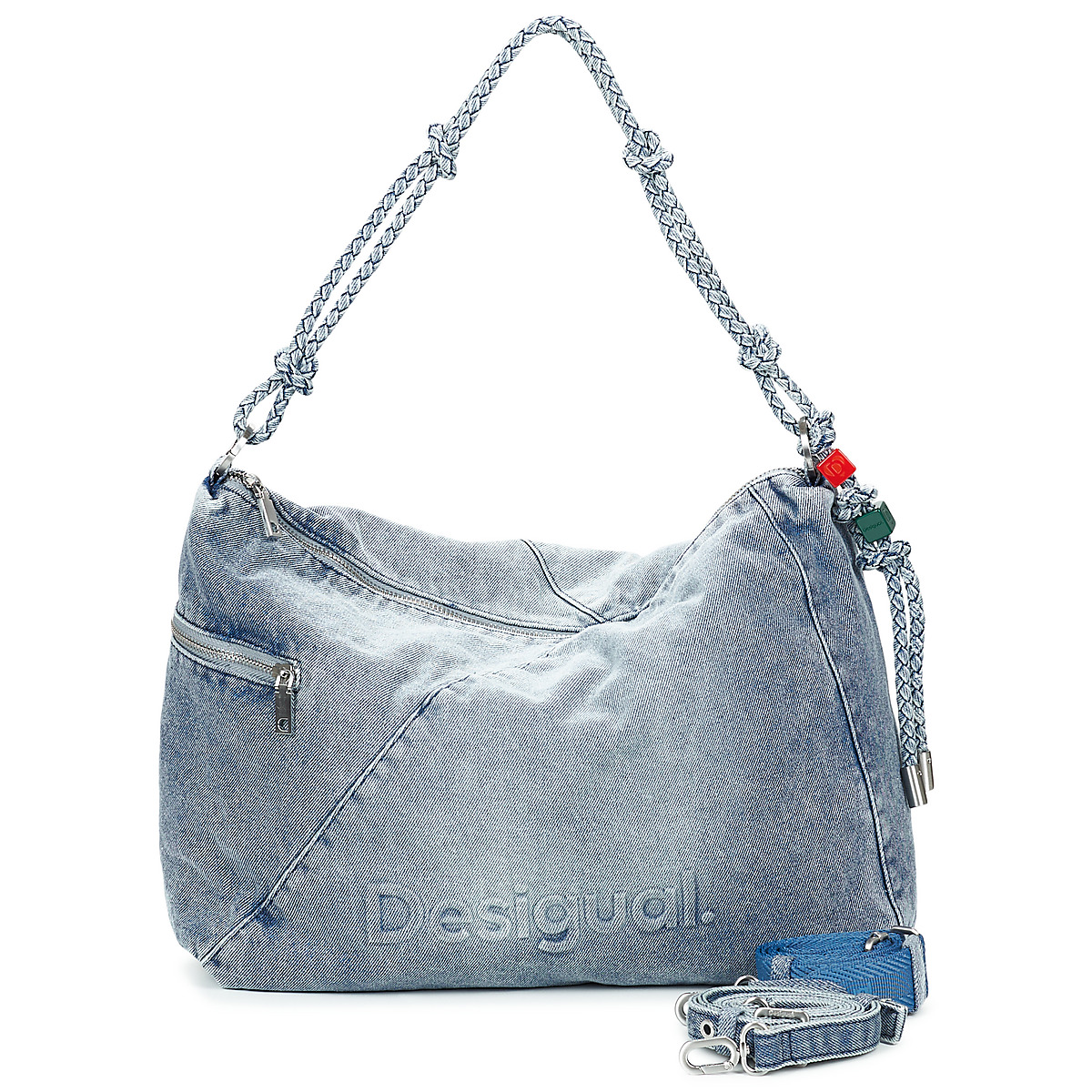 Desigual - BAG HALF LOGO DENIM LEIRIA 2.0 - Blue