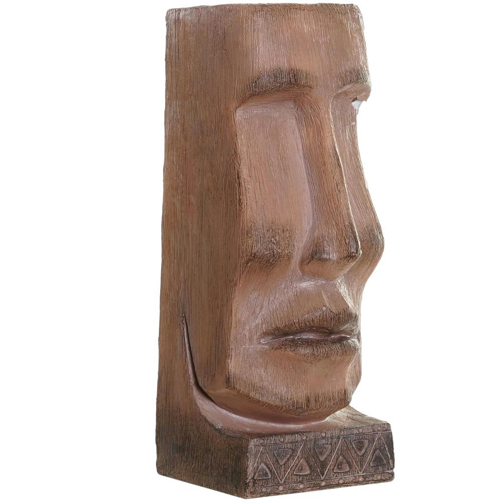 - Pot de fleur en résine visage brun H39cm