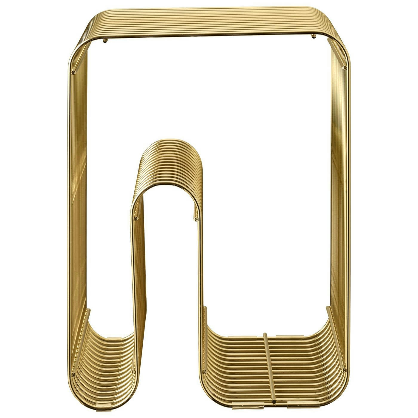CURVA - Tabouret métal laiton 32,4x32,4xH48,4cm