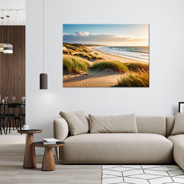 Obraz do salonu sypialni jadalni, Plaża Morze Wydmy Pejzaż 30x20