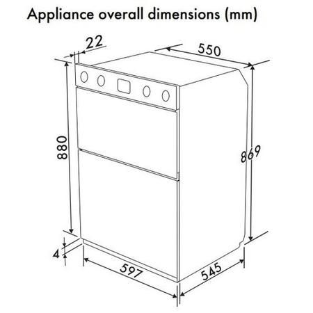Smeg Stainless Steel Double Ovens - 105L Capacity - A Energy Rating