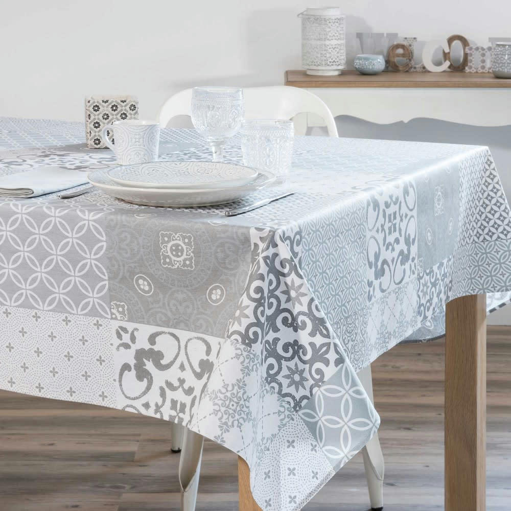 SERA - Nappe enduite grise motifs carreaux de ciment 178x178