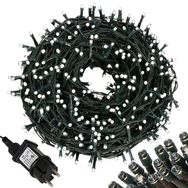 Lampki choinkowe 1000 led bialy zimny 50m oświetlenie IP44