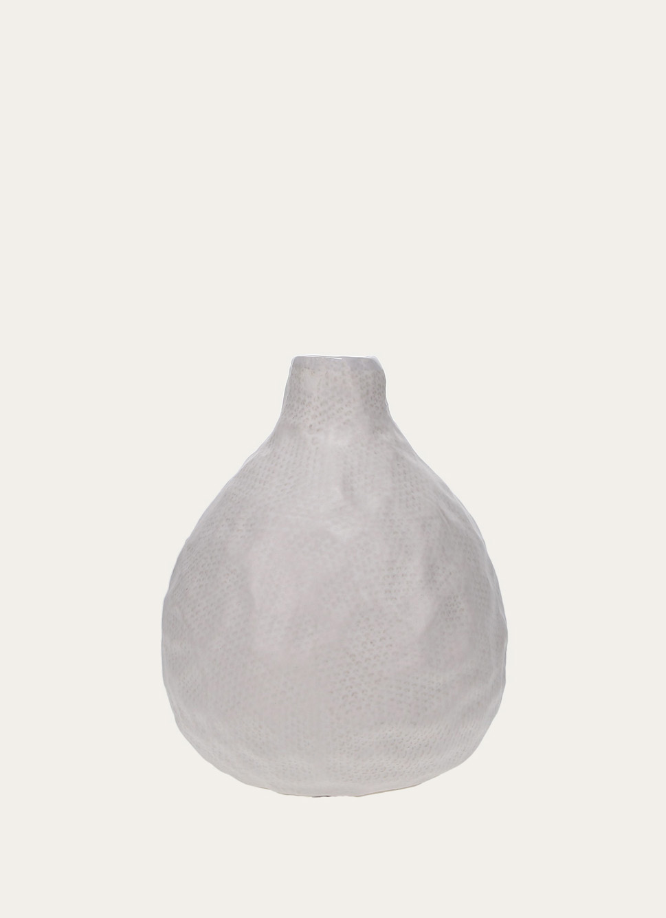 VASE SOLIFLORE EN GRÈS BLANC