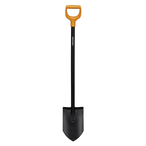 Gärtnerspaten »Solid«, Stahl, schwarz/orange