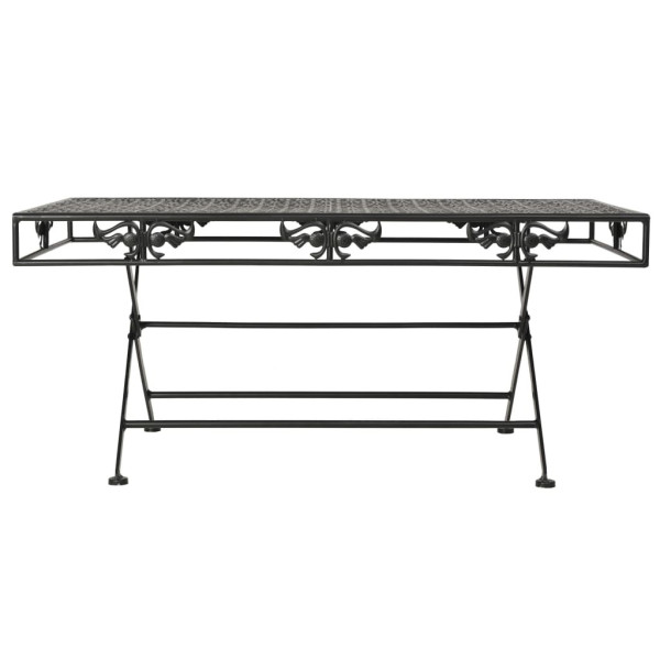 Stolik Kawowy Ława Stół Czarny Metalowy 100x50x45 Do Salonu Do Pokoju