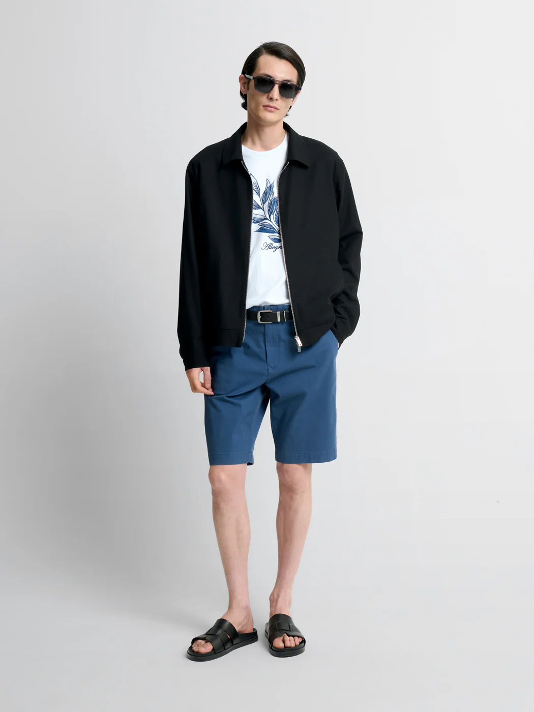 Bermuda slim taille semi-élastiquée