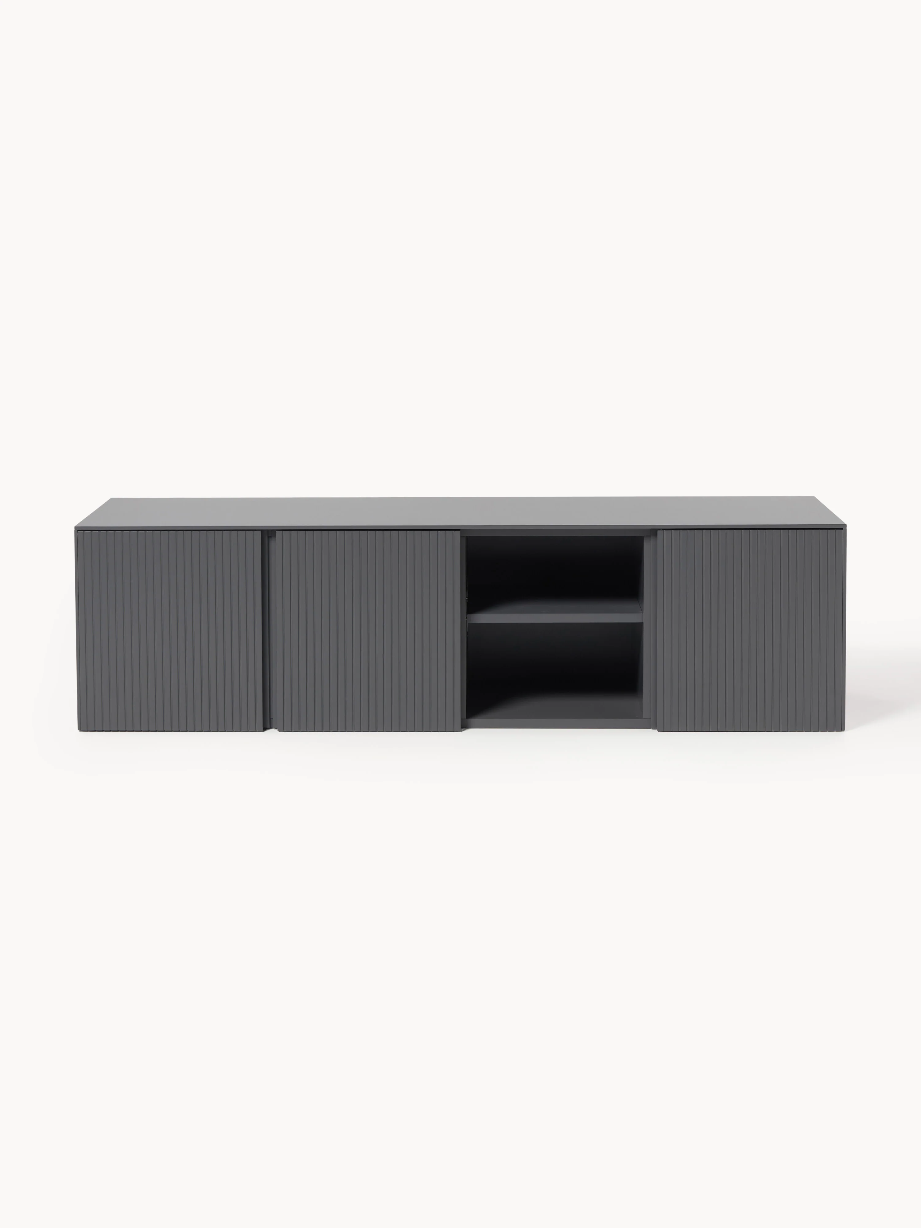 Lowboard Shea mit geriffelter Front