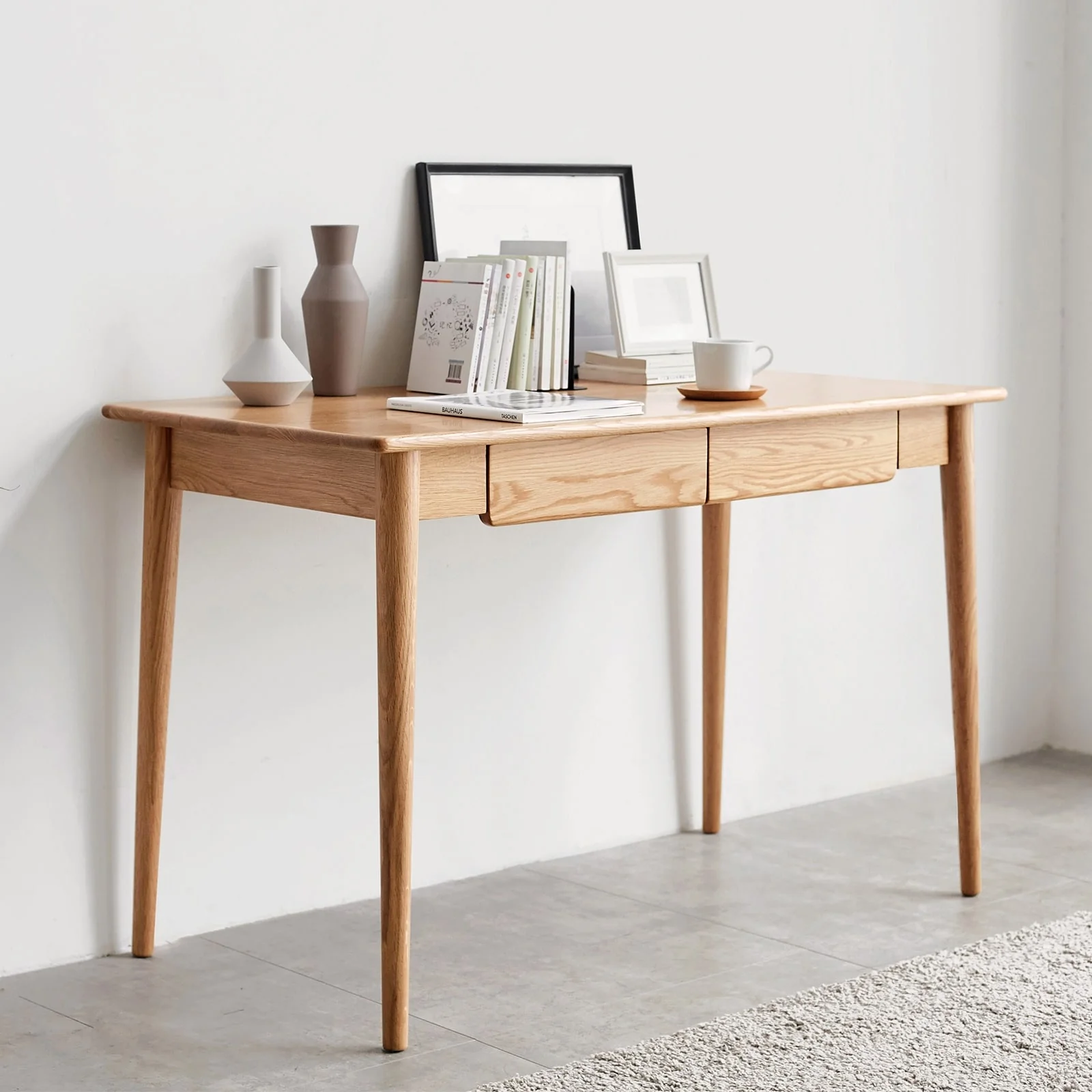 Solid wood computer study desk