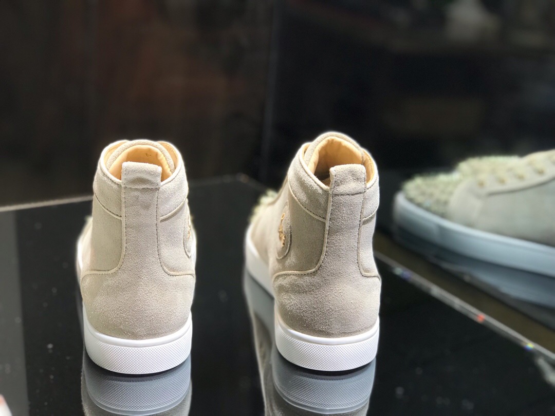 Christian Louboutin Lou Spikes Leather High Top