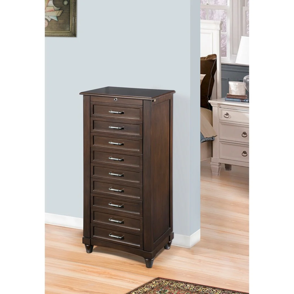 Nathan Direct 9 Drawer Luxury Bedroom Jewlery Armoire with Cushions