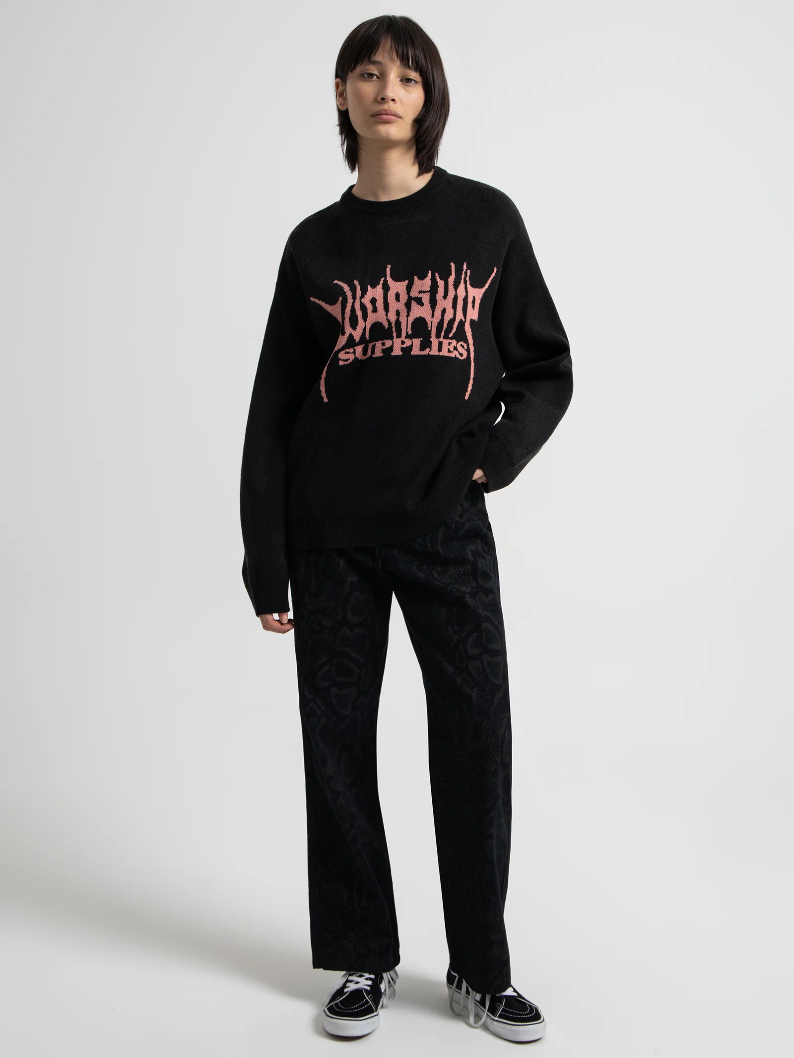 Kitty Kitty Box Fit Crew Knit